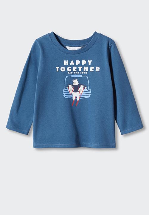 MANGO - T-shirt ski - blue