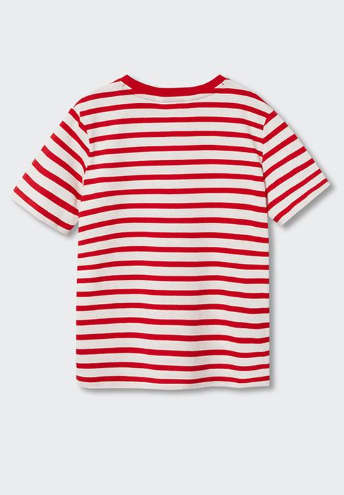 MANGO - T-shirt bande4 - red