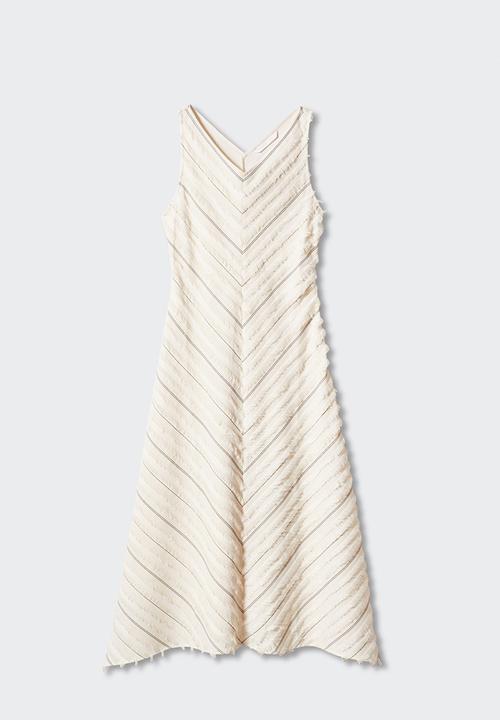 MANGO - Dress fleco - light beige
