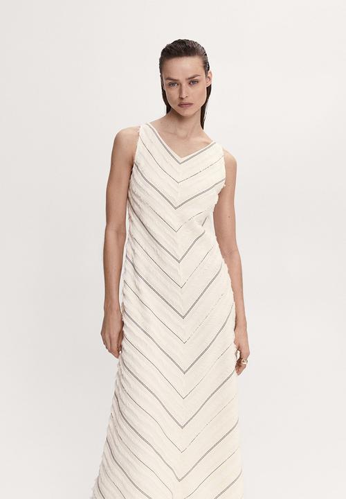 MANGO - Dress fleco - light beige