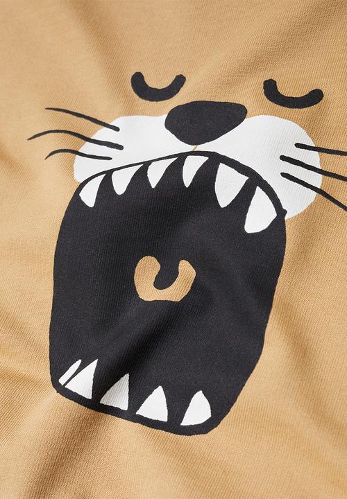 MANGO - Sweatshirt mouth - camel