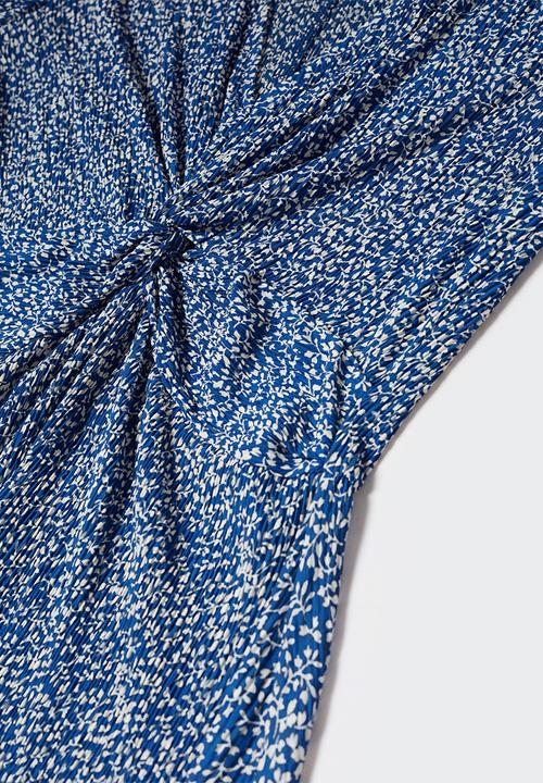 MANGO - Dress poma - mid blue