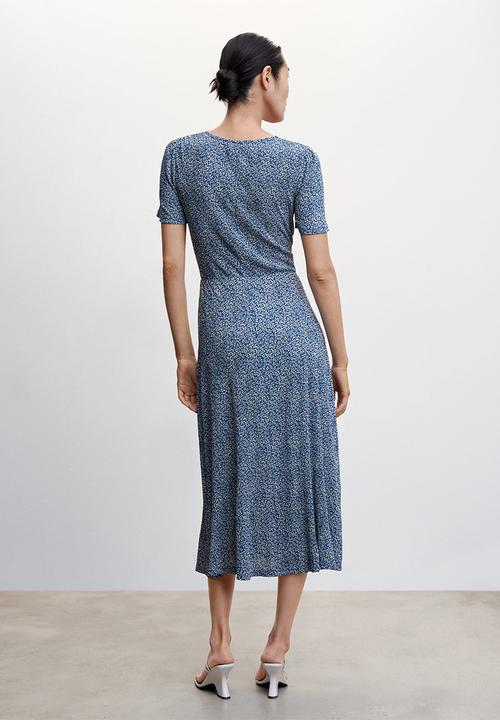 MANGO - Dress poma - mid blue