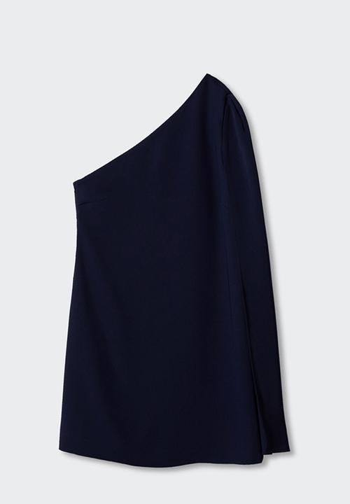 MANGO - Dress lemon - dark blue