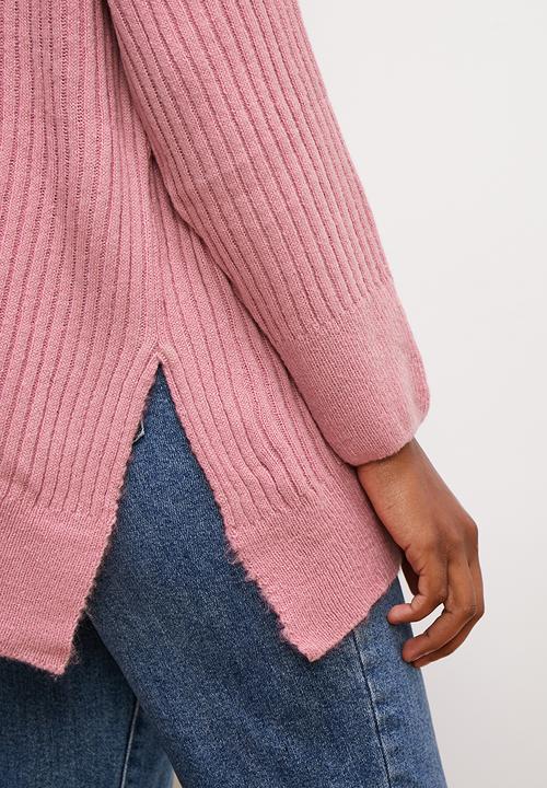 edit - Longer length pullover - mid pink