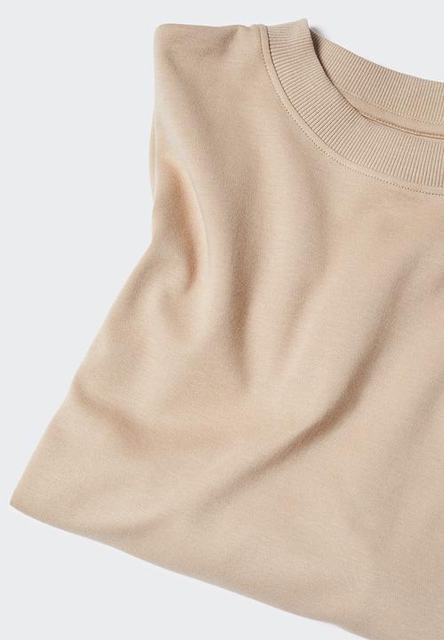MANGO - T-shirt sita - light beige