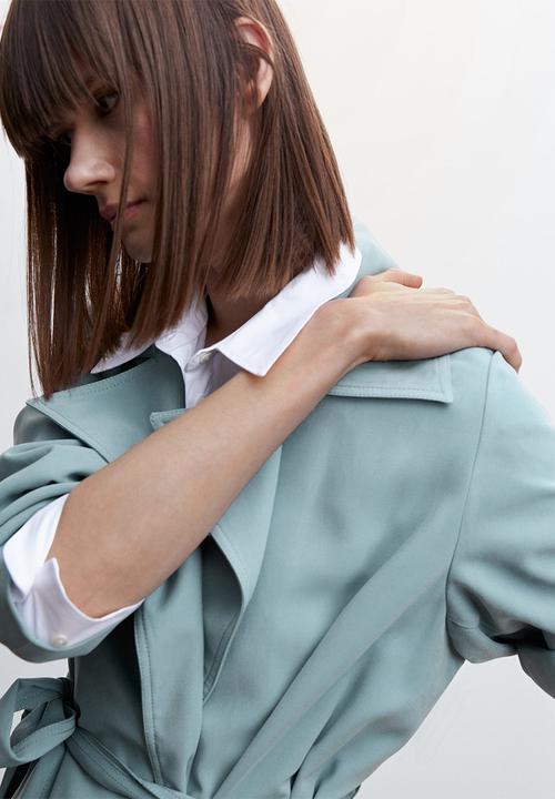 MANGO - Trench coat taxi - medium blue