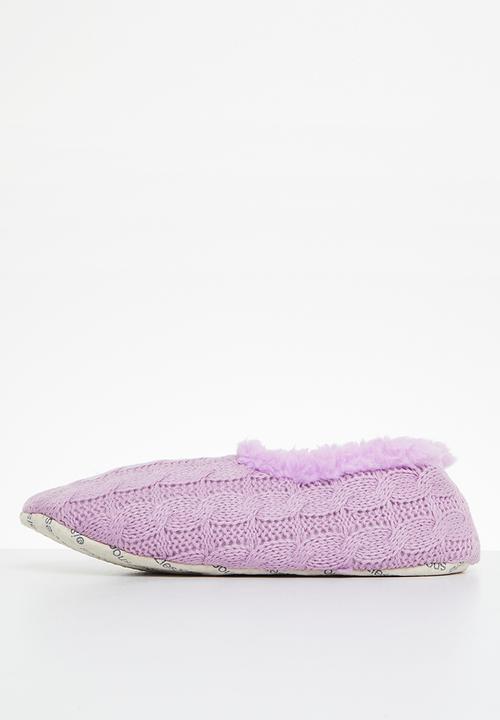 snoozies!® - Keep me in stitches slipper - mauve