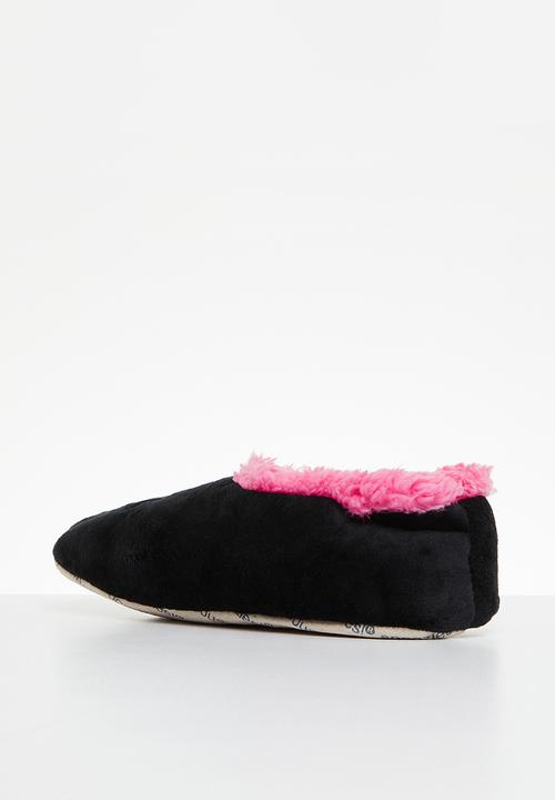 snoozies!® - Hello gorgeous slipper - black