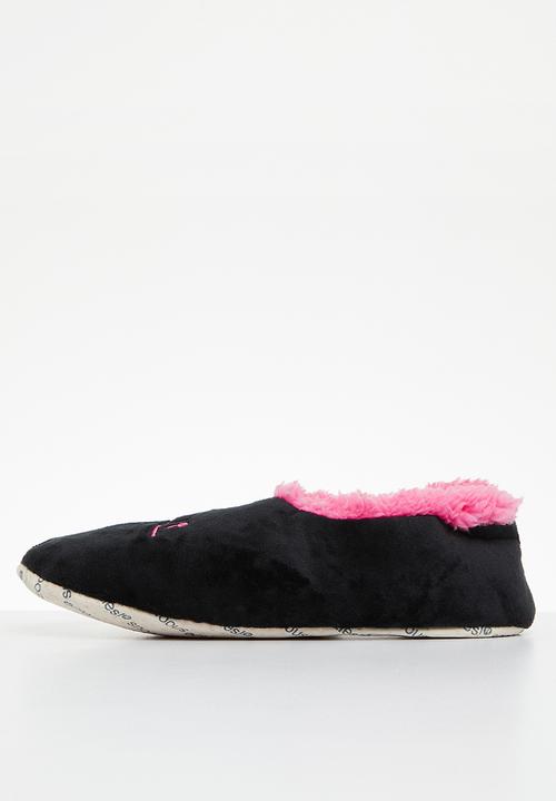 snoozies!® - Hello gorgeous slipper - black