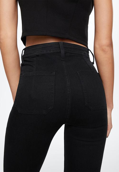 MANGO - Jeans jegging - black denim