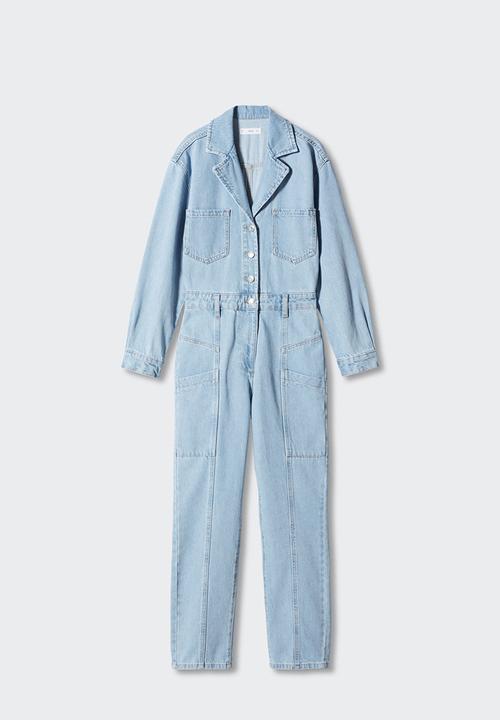 MANGO - One-piece suit susan - open blue