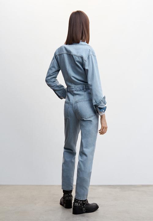 MANGO - One-piece suit susan - open blue