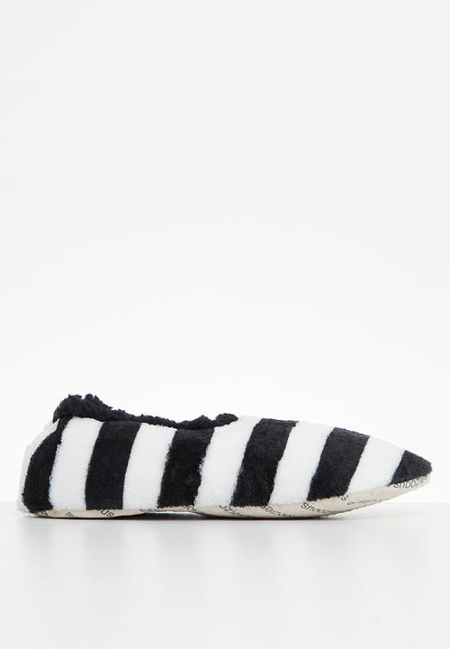 snoozies!® - Positive negative 2 slipper - black & white