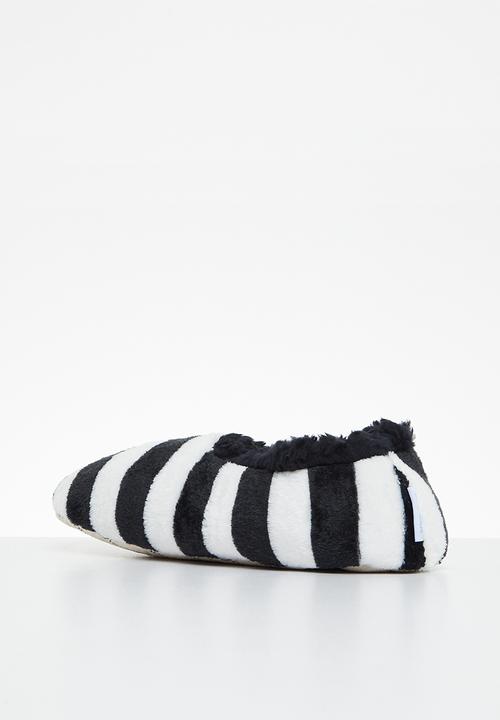 snoozies!® - Positive negative 2 slipper - black & white