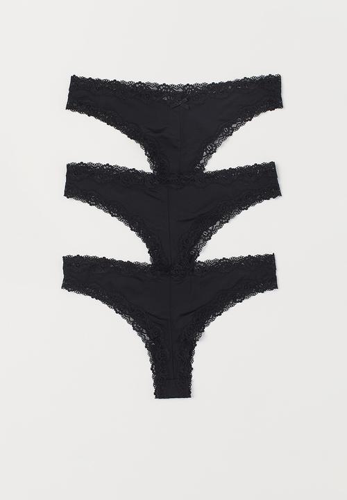 H&M - 3-Pack brazilian briefs - black