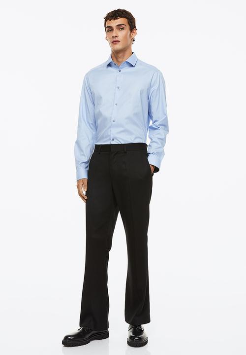 H&M - Slim fit premium cotton shirt - light blue