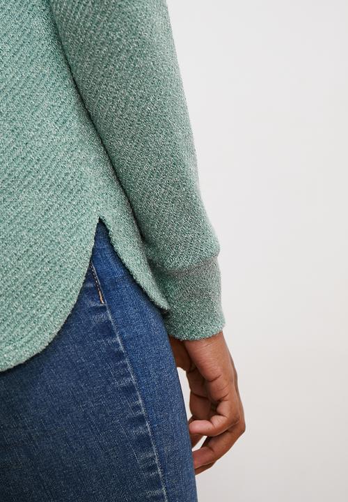 edit - Slouchy cowl tunic - sage