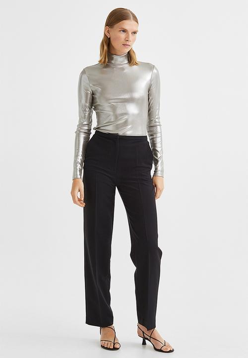 H&M - Polo-neck top - silver-coloured