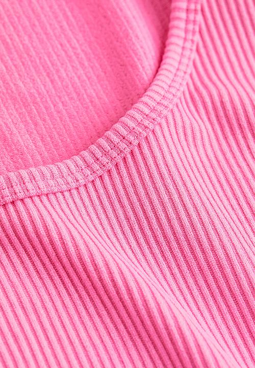 H&M - Ribbed jersey top - pink