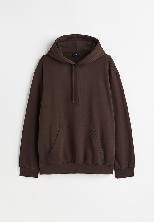 H&M - Relaxed fit hoodie - dark brown