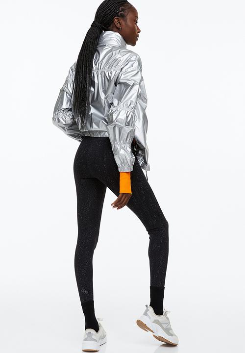 H&M - Reflective running tights - black/patterned
