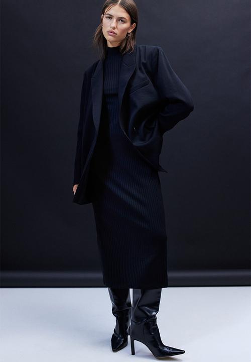 H&M - Turtleneck ribbed dress - black
