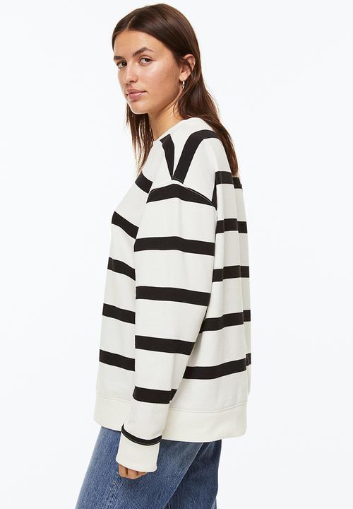 H&M - Sweatshirt - white/striped