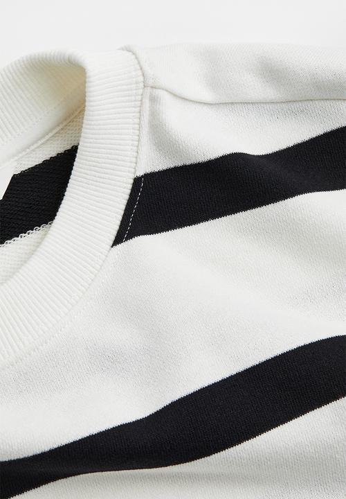 H&M - Sweatshirt - white/striped