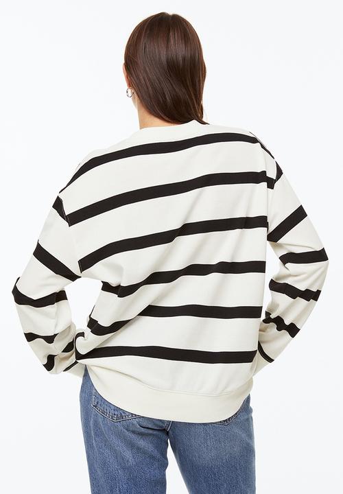 H&M - Sweatshirt - white/striped