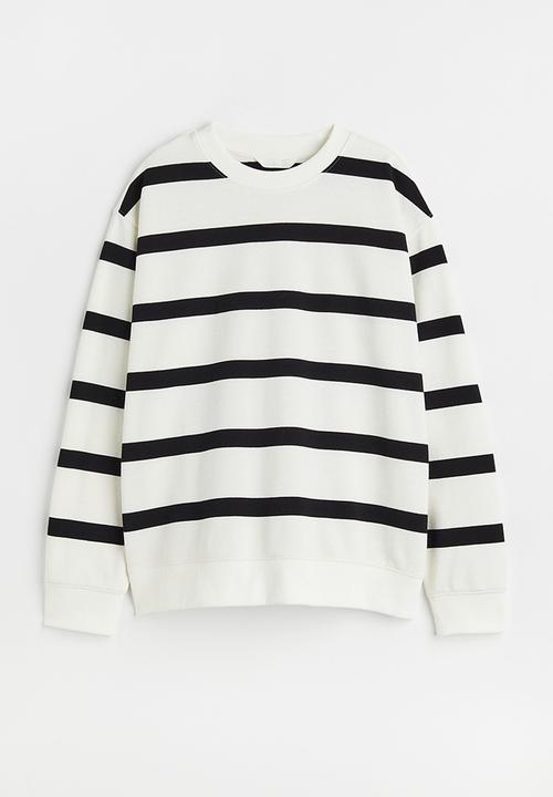 H&M - Sweatshirt - white/striped