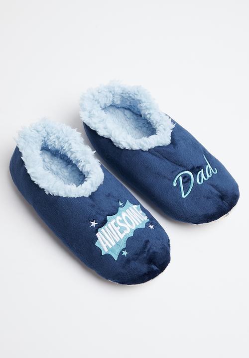 snoozies!® - Awesome dad slipper - blue