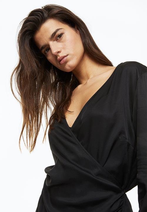 H&M - Gathered bodycon dress - black