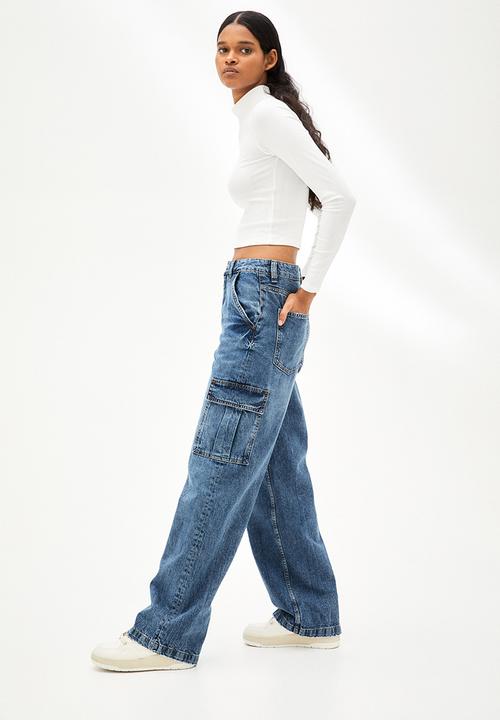 H&M - 90s baggy high waist jeans - denim blue