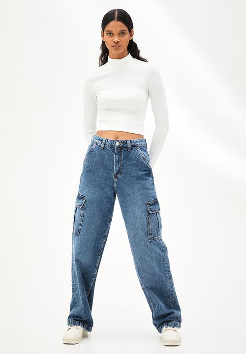 H&M - 90s baggy high waist jeans - denim blue