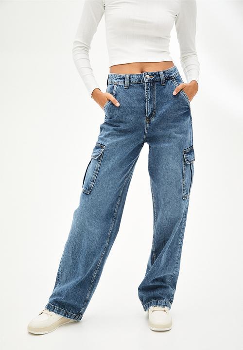 H&M - 90s baggy high waist jeans - denim blue