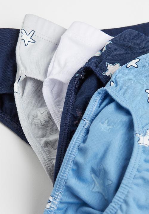 H&M - 5-pack cotton boys’ briefs - blue/stars