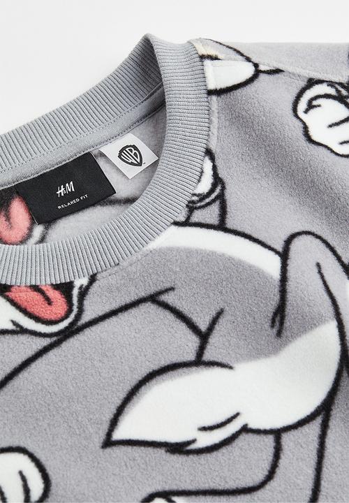 H&M - Relaxed fit sweatshirt - grey/looney tunes
