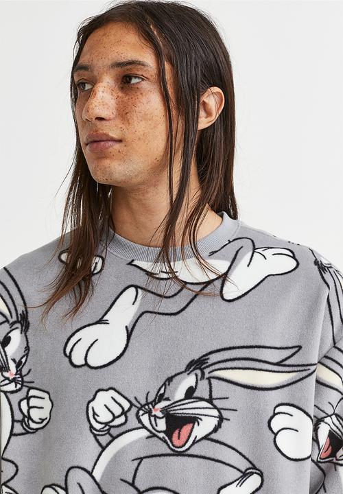 H&M - Relaxed fit sweatshirt - grey/looney tunes