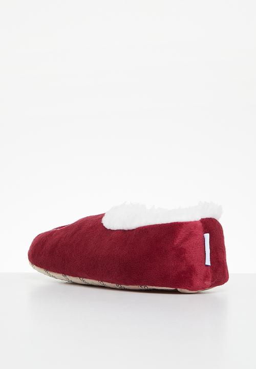 snoozies!® - Time to wine down slipper - red