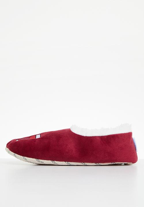 snoozies!® - Time to wine down slipper - red