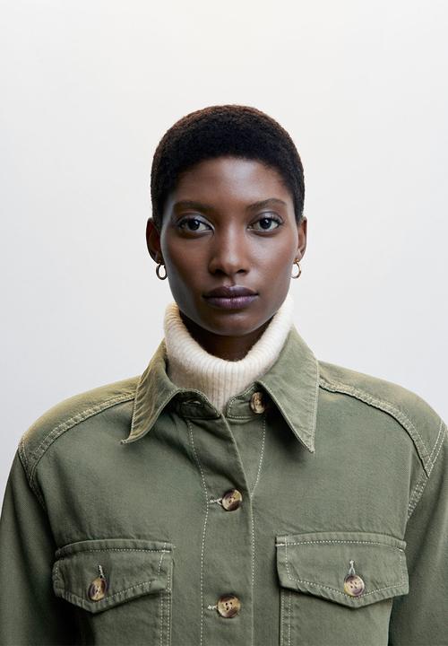 MANGO - Overshirt lily - beige/khaki
