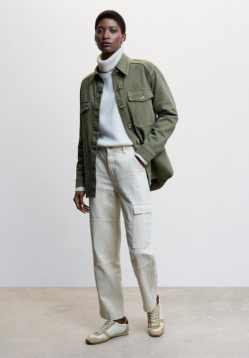 MANGO - Overshirt lily - beige/khaki