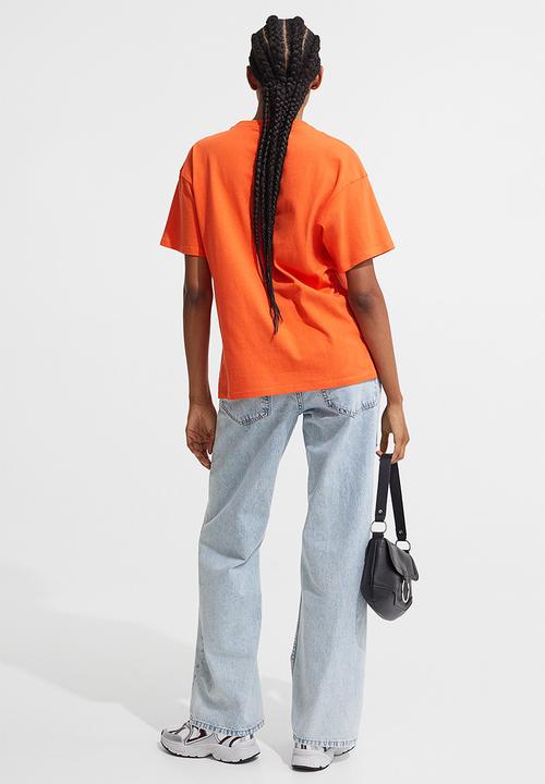 H&M - Printed T-shirt - orange/austin