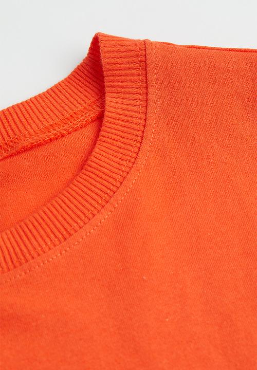 H&M - Printed T-shirt - orange/austin