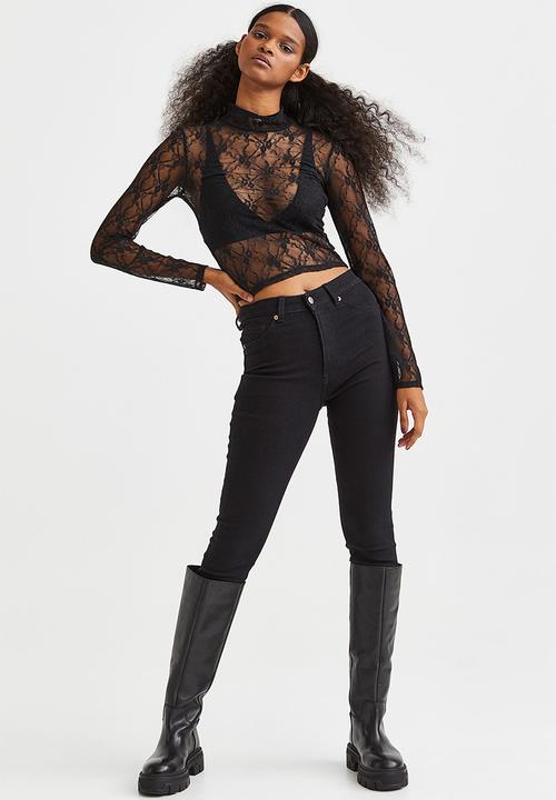 H&M - Long-sleeved top - black