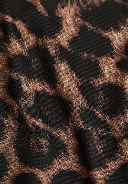H&M - Long-sleeved top - beige/leopard print