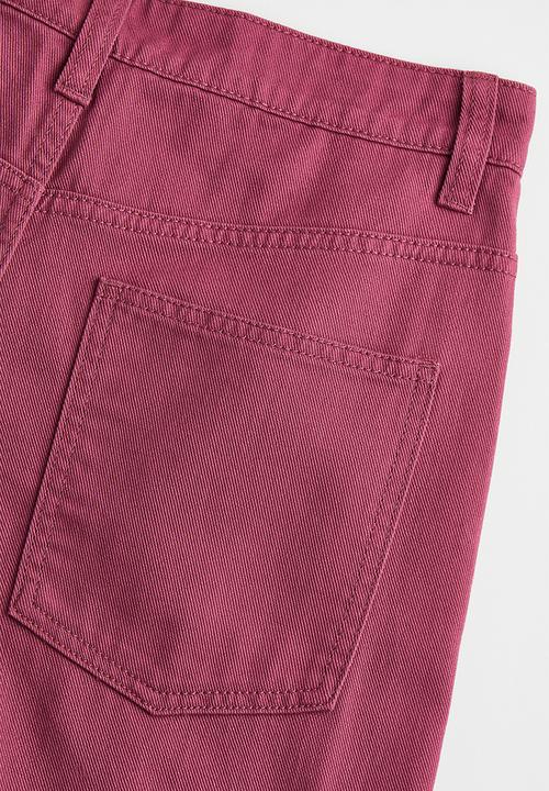 H&M - 90s baggy high waist jeans - dark pink