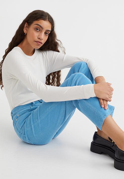 H&M - Slim corduroy trousers - blue