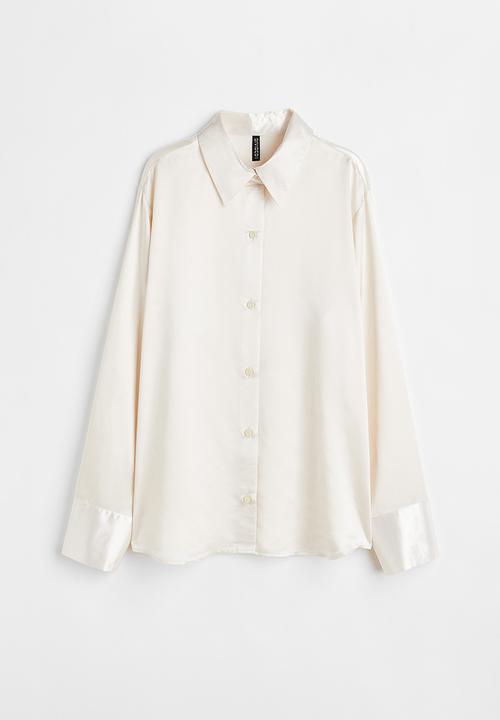 H&M - Satin shirt - white